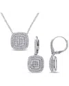 Rina Limor Silver 1.44 Ct. Tw. Diamond Pendant & Earrings Set In Metallic