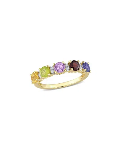 Rina Limor Silver 1.45 Ct. Tw. Gemstone Half-eternity Ring
