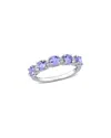 Rina Limor Silver 1.47 Ct. Tw. Tanzanite Half-eternity Ring