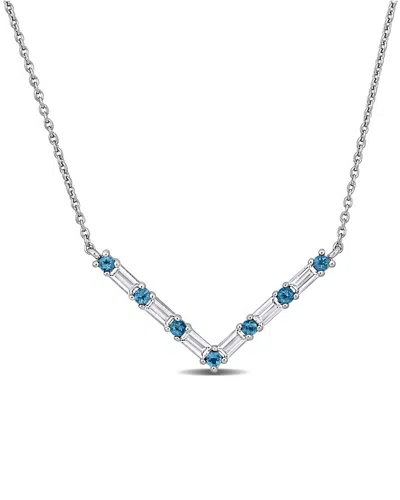 Rina Limor Silver 1.48 Ct. Tw. Topaz Necklace