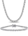 Rina Limor Silver 1.50 Ct. Tw. Diamond Necklace & Bracelet Set In Metallic