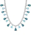 Rina Limor Silver 15.30 Ct. Tw. Blue Topaz - London & Blue Topaz - Sky  Necklace