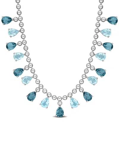 Rina Limor Silver 15.30 Ct. Tw. Blue Topaz - London & Blue Topaz - Sky  Necklace