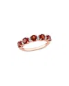 Rina Limor Silver 1.57 Ct. Tw. Gemstone Half-eternity Ring
