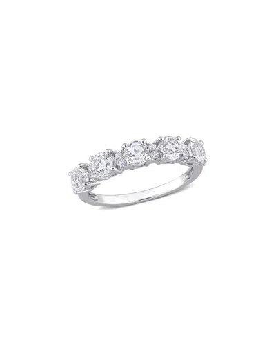 RINA LIMOR RINA LIMOR SILVER 1.62 CT. TW. WHITE TOPAZ HALF-ETERNITY RING