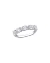 Rina Limor Silver 1.62 Ct. Tw. White Topaz Half-eternity Ring