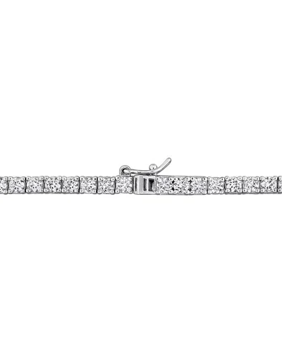 Rina Limor Silver 16.53 Ct. Tw. Created White Sapphire Tennis Necklace In Metallic