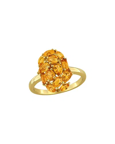 Rina Limor Silver 1.70 Ct. Tw. Citrine Cocktail Ring In Gold