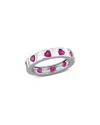 Rina Limor Silver 1.70 Ct. Tw. Lab-grown Ruby Ring In Silver