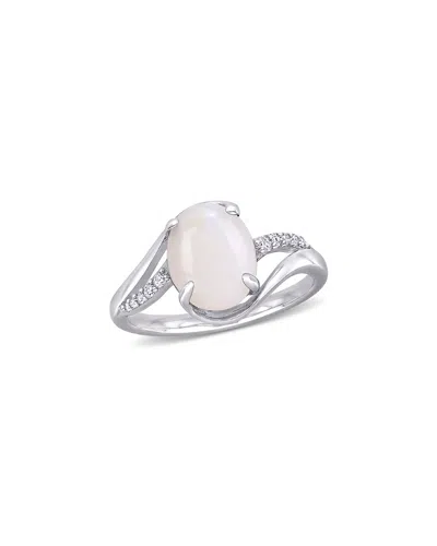 Rina Limor Silver 1.74 Ct. Tw. Diamond & Opal Ring