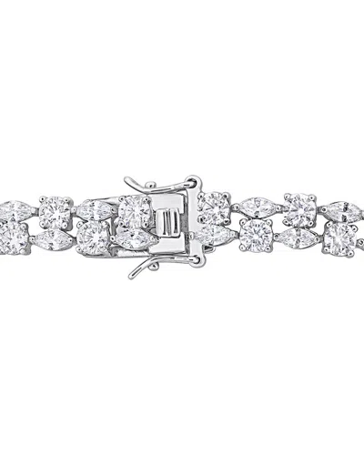 Rina Limor Silver 17.68 Ct. Tw. Created White Sapphire Bracelet In Metallic