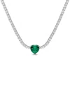 Rina Limor Silver 18.00 Ct. Tw. Lab-grown Cz Sapphire Necklace