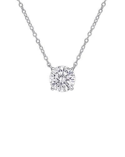 Rina Limor Silver 1.85 Ct. Tw. Created White Moissanite Solitaire Necklace