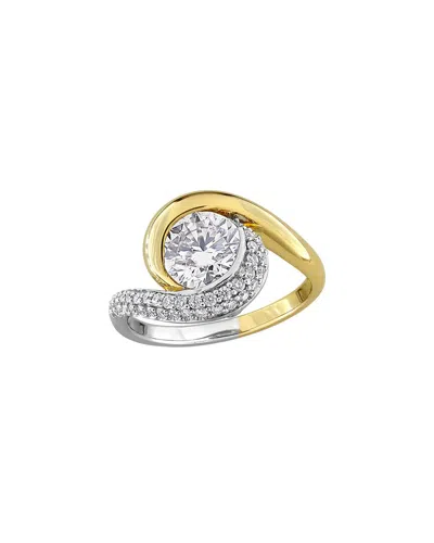 Rina Limor Silver 1.88 Ct. Tw. Created White Moissanite Swirl Ring In Gold