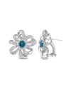 Rina Limor Silver 1.88 Ct. Tw. Gemstone Flower Earrings