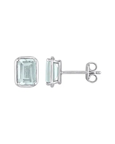 Rina Limor Silver 1.90 Ct. Tw. Aquamarine Studs