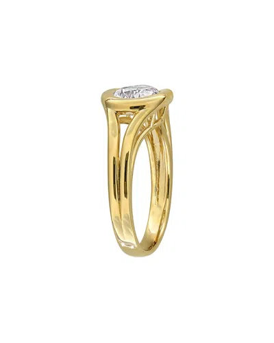 Rina Limor Silver 2.00 Ct. Tw. Created White Moissanite Solitaire Ring In Gold