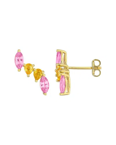 Rina Limor Silver 2.00 Ct. Tw. Pink Sapphire In Gold