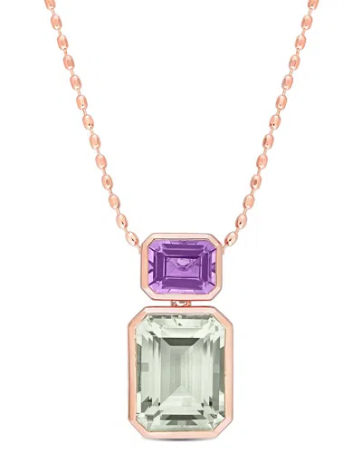 RINA LIMOR RINA LIMOR SILVER 20.13 CT. TW. GREEN QUARTZ OCTAGON PENDANT