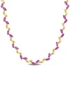 Rina Limor Silver 20.39 Ct. Tw. Lab-grown Sapphire Necklace