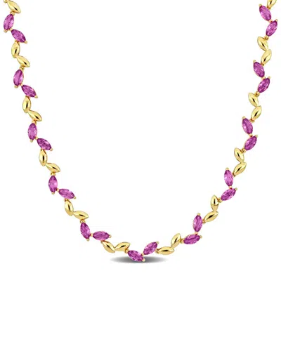 Rina Limor Silver 20.39 Ct. Tw. Lab-grown Sapphire Necklace