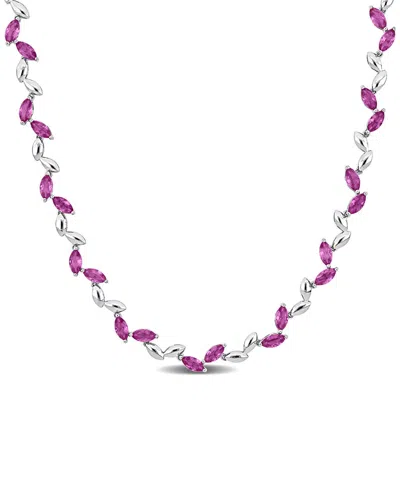 RINA LIMOR RINA LIMOR SILVER 20.39 CT. TW. LAB-GROWN SAPPHIRE NECKLACE