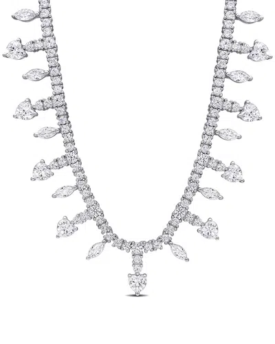 Rina Limor Silver 21.46 Ct. Tw. Lab-grown Sapphire Necklace