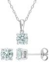 Rina Limor Silver 2.20 Ct. Tw. Aquamarine 2pc Jewelry Set