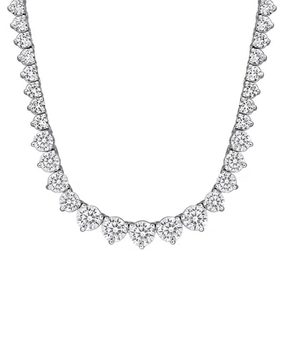 Rina Limor Silver 22.30 Ct. Tw. Created White Sapphire Tennis Necklace