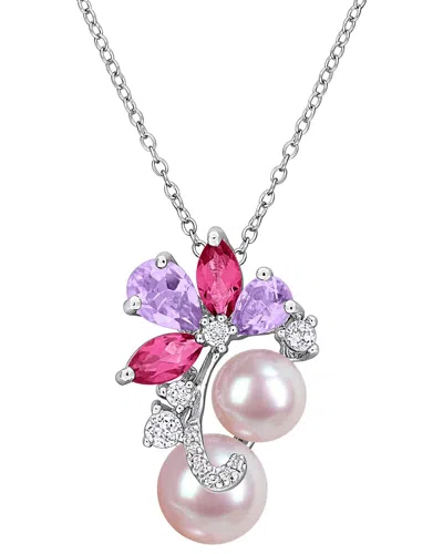 Rina Limor Silver 2.31 Ct. Tw. Rose De France In Pink