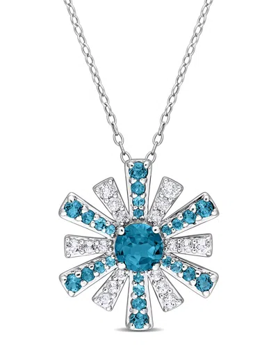 Rina Limor Silver 2.39 Ct. Tw. Gemstone Pendant Necklace