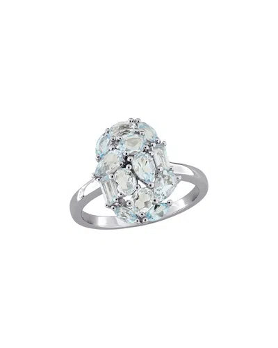 Rina Limor Silver 2.55 Ct. Tw. Blue Topaz Cocktail Ring In Metallic