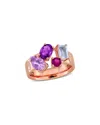 Rina Limor Silver 2.60 Ct. Tw. Multi-gemstone Ring