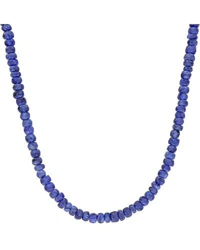 Rina Limor Silver 26.00 Ct. Tw. Blue Sapphire Bead Necklace
