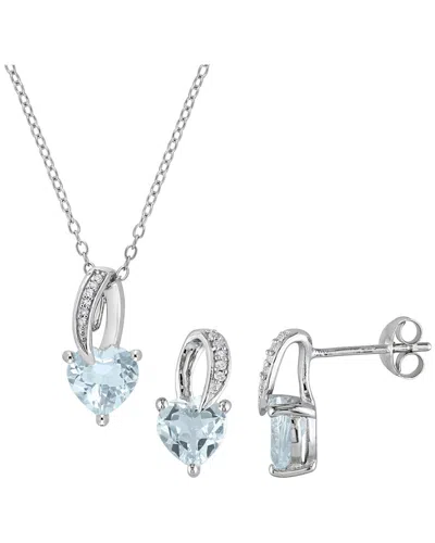 Rina Limor Silver 2.85 Ct. Tw. Diamond Jewelry Set In Metallic