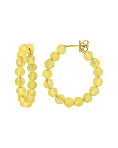 Rina Limor Silver 2.90 Ct. Tw. Citrine Hoop Earrings In Yellow