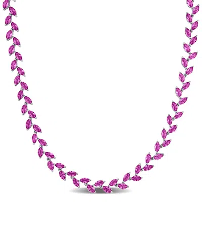 RINA LIMOR RINA LIMOR SILVER 29.50 CT. TW. LAB-GROWN SAPPHIRE NECKLACE