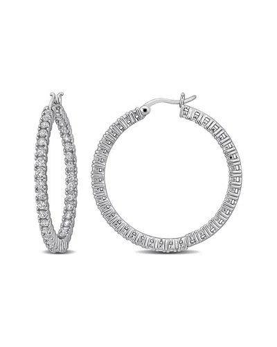 Rina Limor Silver 2.96 Ct. Tw. Lab-grown White Sapphire Earrings
