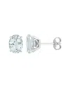 Rina Limor Silver 3.00 Ct. Tw. Aquamarine Oval & Heart Studs