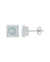 Rina Limor Silver 3.06 Ct. Tw. Aquamarine Square Studs