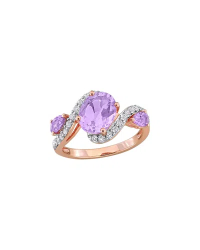Rina Limor Silver 3.08 Ct. Tw. Rose De France In Purple