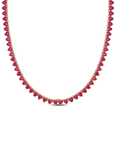RINA LIMOR RINA LIMOR SILVER 31.20 CT. TW. LAB-GROWN RUBY NECKLACE