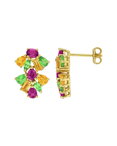 Rina Limor Silver 3.26 Ct. Tw. Rhodolite In Multi