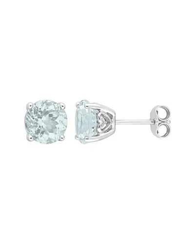 Rina Limor Silver 3.30 Ct. Tw. Aquamarine Studs