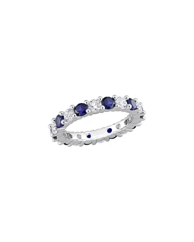 Rina Limor Silver 3.50 Ct. Tw. Lab-grown Created Blue Sapphire