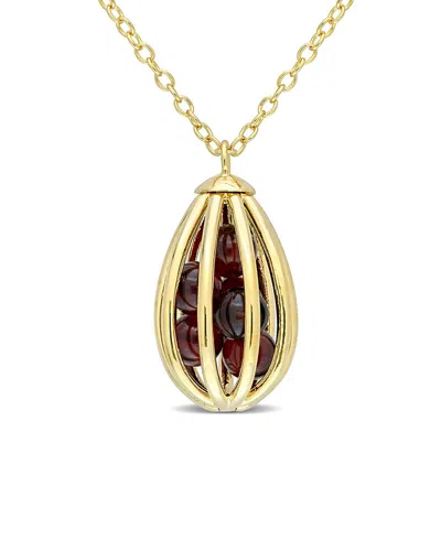 RINA LIMOR RINA LIMOR SILVER 3.60 CT. TW. GARNET NECKLACE