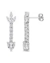 Rina Limor Silver 3.62 Ct. Tw. Lab-grown Sapphire Earrings
