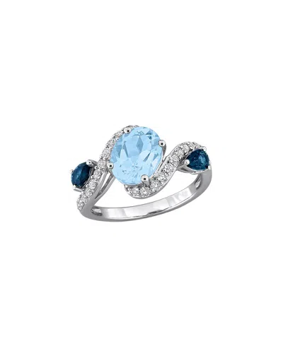 Rina Limor Silver 3.68 Ct. Tw. Topaz Ring In Green