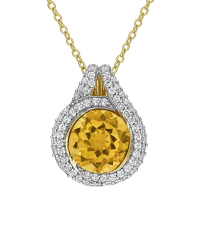 Rina Limor Silver 3.87 Ct. Tw. Gemstone Pendant In Orange