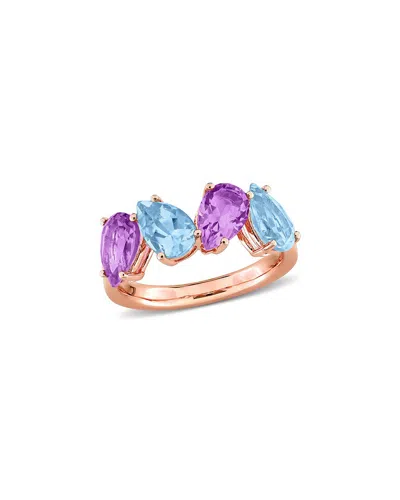 Rina Limor Silver 3.90 Ct. Tw. Topaz & Amethyst Ring